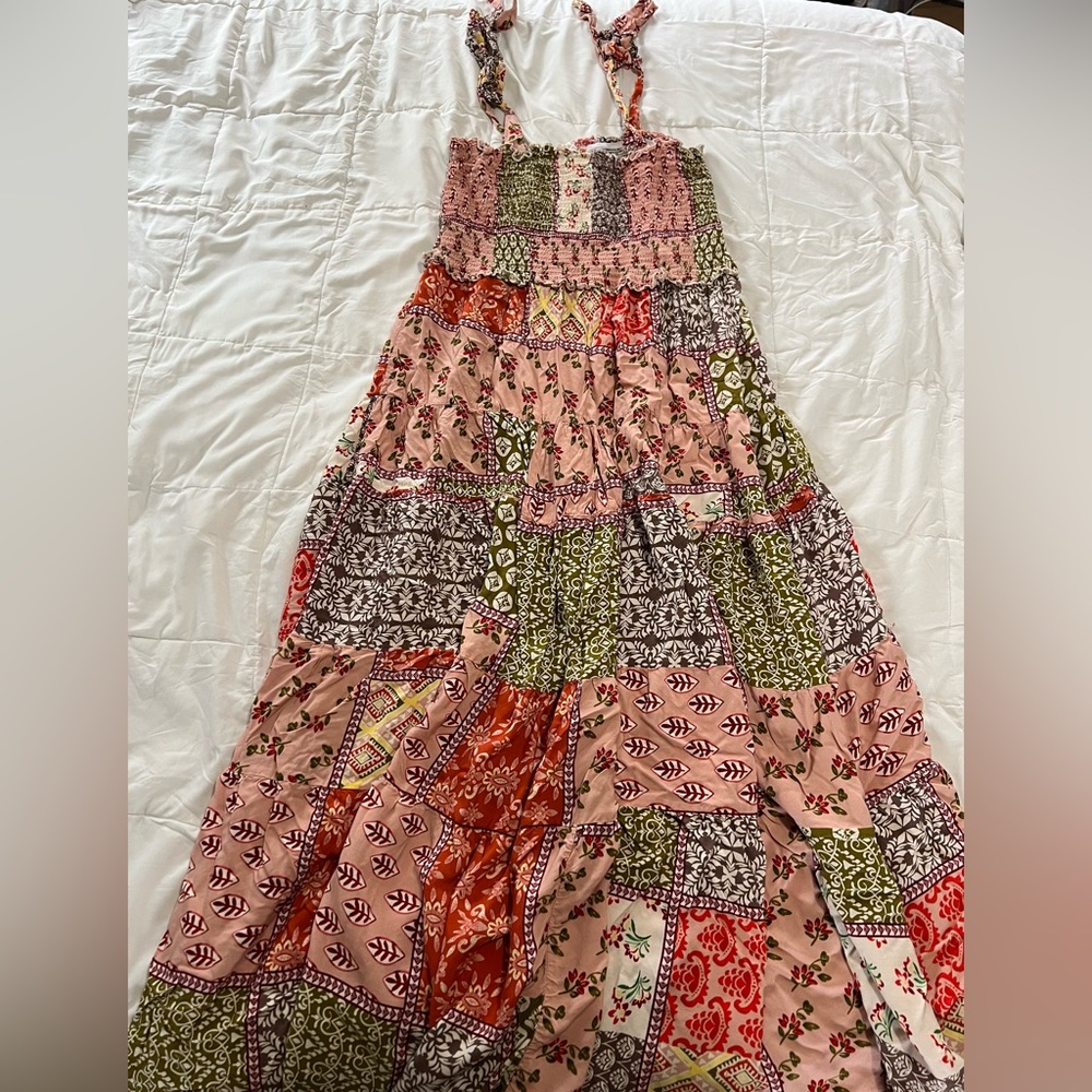 Bohemian Patchwork Maxi Dress